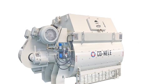 双卧轴强制式搅拌机的工作原理